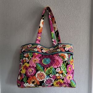 Vera Bradley Colorful Floral Quilted Tote